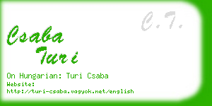 csaba turi business card